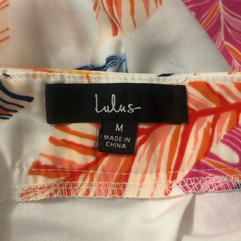 LULUS Side Slit Floral Wide Leg Pants Size M - Picture 7 of 10